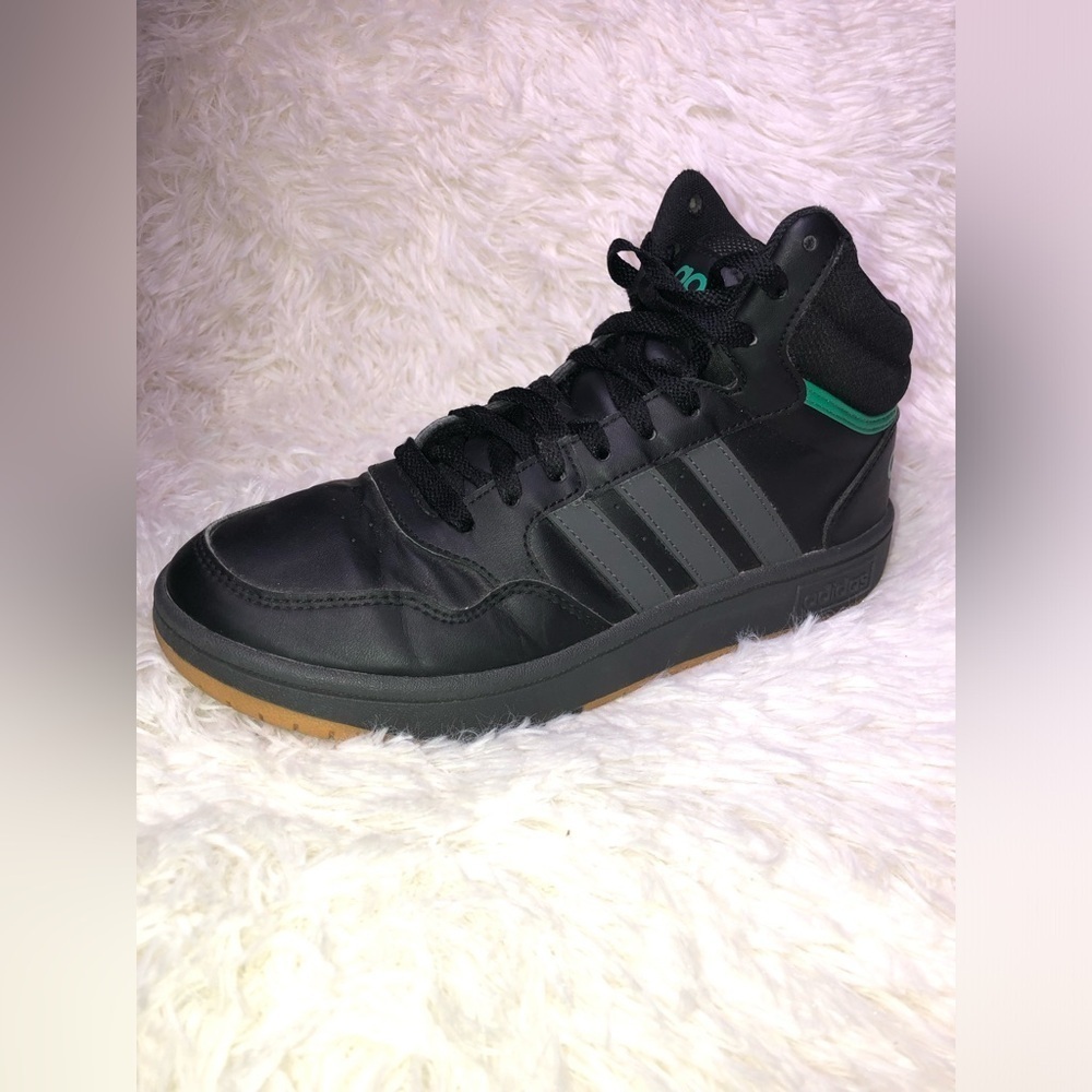 Adidas Men's Black and Green Sneakers - Picture 4 of 14